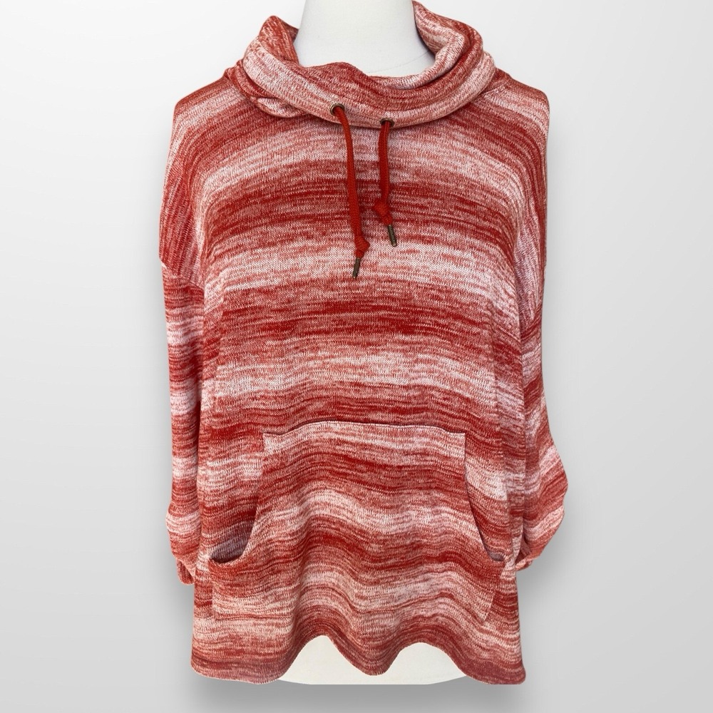 Ruby Rd Womens Size XL Top Shirt Knit Cowlneck Lightweight Sweater Striped
